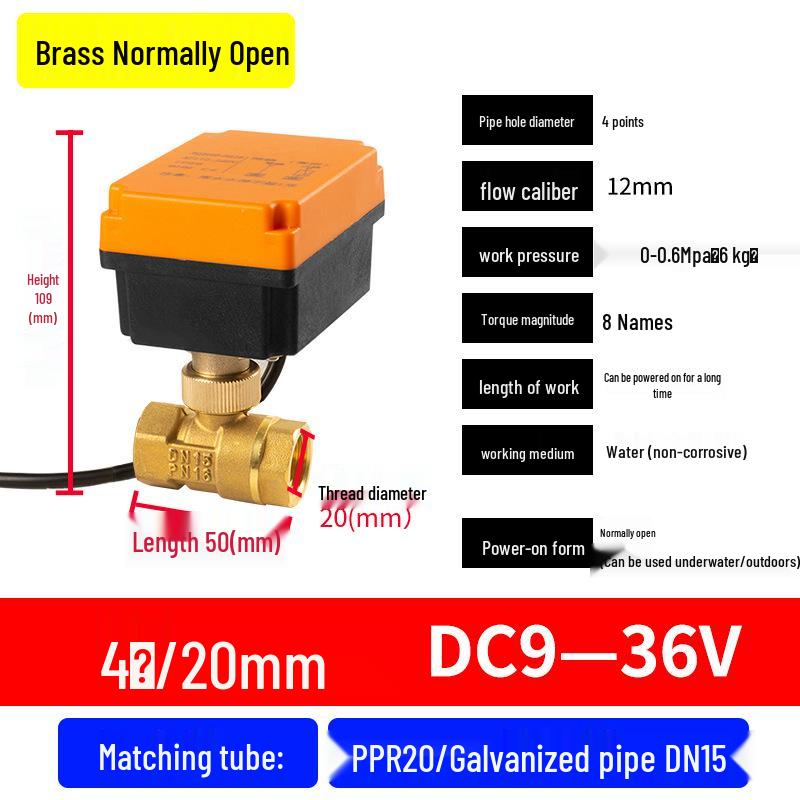 Mini Electric Ball Valve: Two-Way Threaded, Underwater & Waterproof, 220V/24V/12V