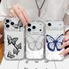 Luxury Bling Diamond TPU Phone Case For iPhone 17 Air 16e 16 14 15 13 17 Pro Max 15 16 Plus 17 Simple Butterfly Print ShockProof Case Cover