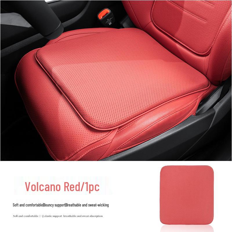 Breathable Nappa Leather Car Seat Cushion - Non-slip, Universal Fit for All Seasons