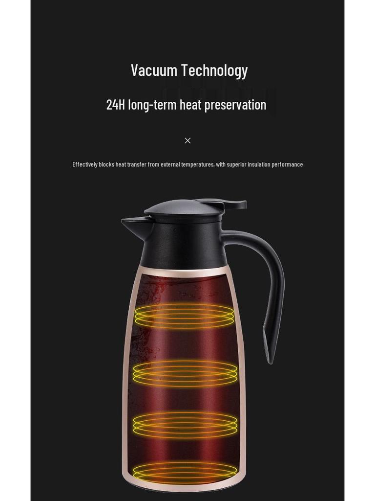 2.0L Dwuwarstwowy Izolowany Próżniowo Czajnik do Kawy ze Stali Nierdzewnej 304 - Termos klasy spożywczej na prezent