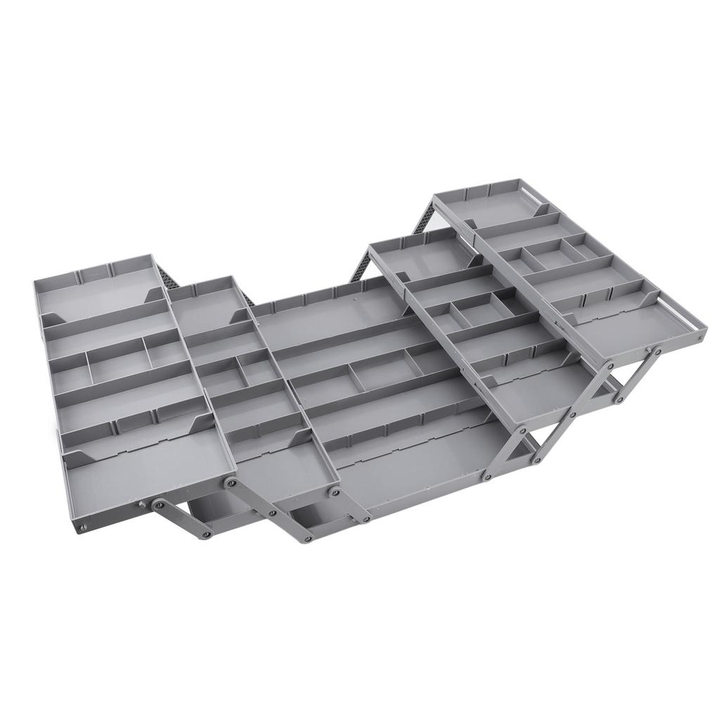 Foldable Expandable Desk Organizer Double Row Multi Level Drawer Organizer Tray for Jewelry Cosmetic Utensils Office