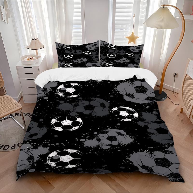 

3pcs Soccer Balls Bedding Set, Includes 1 Comforter + 2 Pillowcases, Without Pillow Inserts, Soft Comfortable, Lightweight Breathable045 135x200cm
