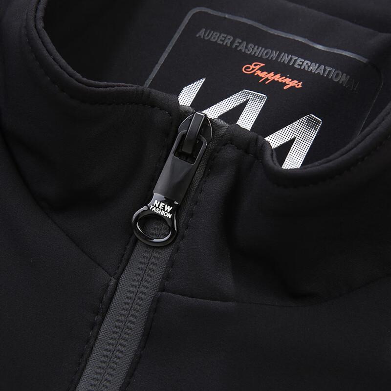 Men's Plus Size Spring Autumn Stand Collar Jacket