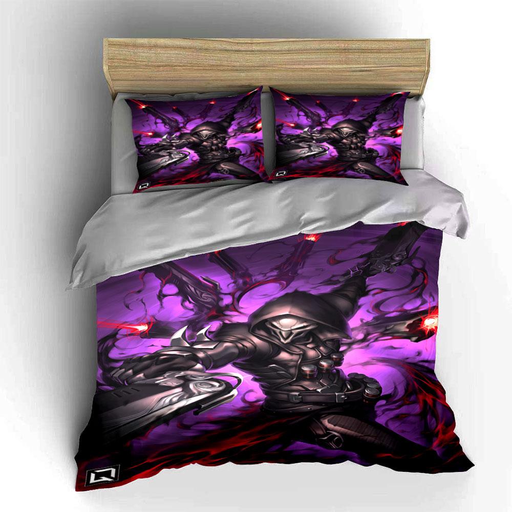 Hooded figure with guns. Bedding sets Duvet cover sets Duvet covers Pillowcases(1*Duvet Cover 2*Pillowcases without duvet insert)