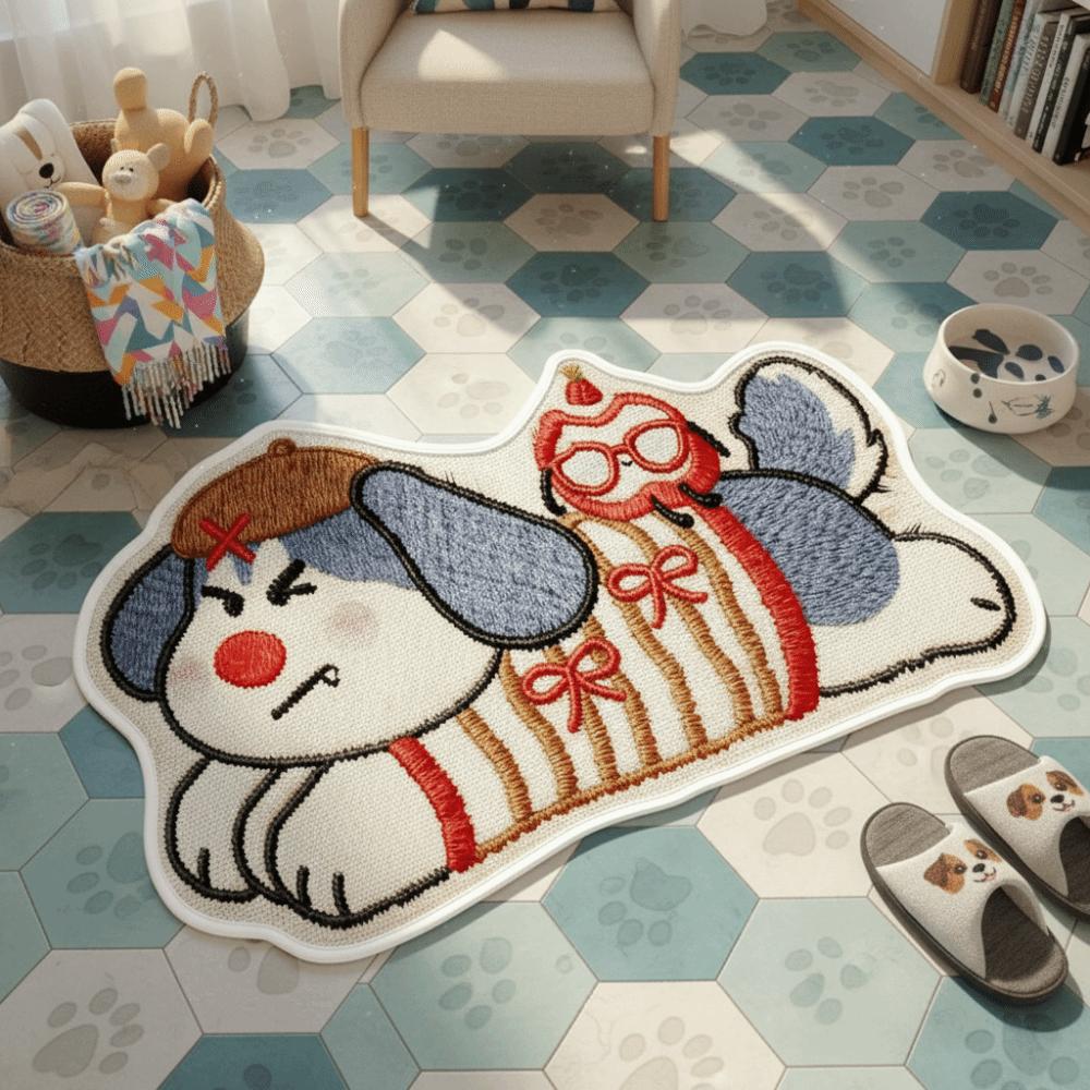 Quick Dry Bathroom Mat Weaving Texture Floor Mat Creative Absorbent Mat  Laundry Room