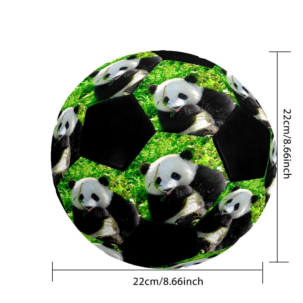 Panda Green Leaves Customizable photos Size 5 Soccer football Machine Sewn Indoor/Outdoor Training and Matches Customize Exclusive Personalized Name