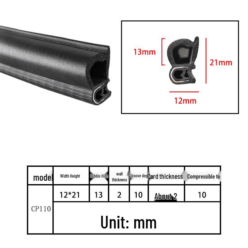 High-Temperature Resistant U-Shaped Rubber Sealing Strip for Dustproofing Electrical Cabinets and Car Doors