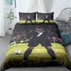 Cri-stiano Ronaldo Soft Lightweight Quilt Cover Duvet Cover Set 3 Piece Football Star Bedding Duvet Cover Set with Pillow Shams