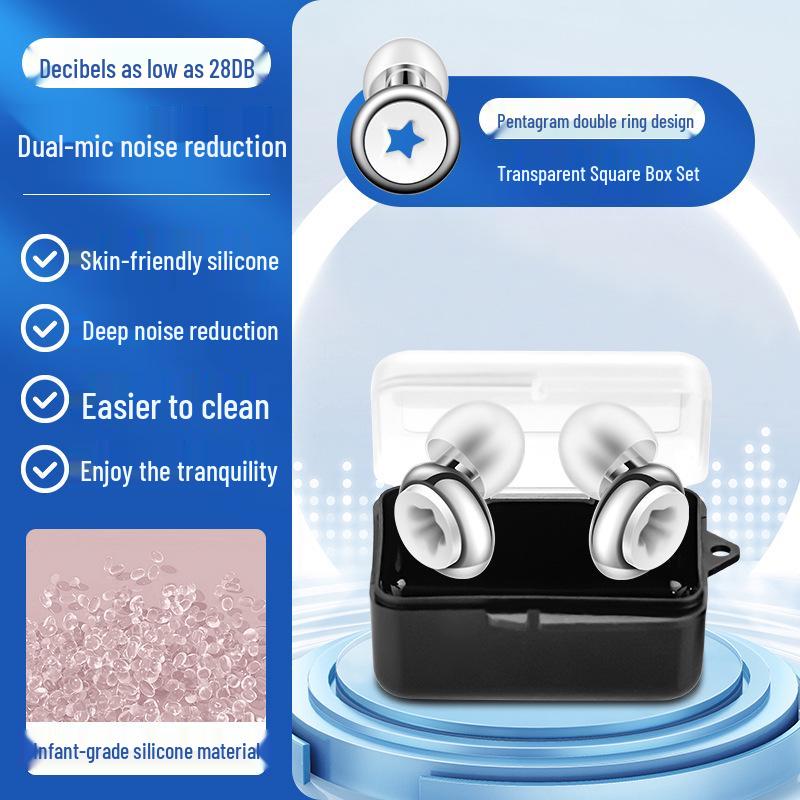 Silicone Soundproof Earplugs: Waterproof, Noise-Reducing for Dormitories, Work, Snoring, and Workshops