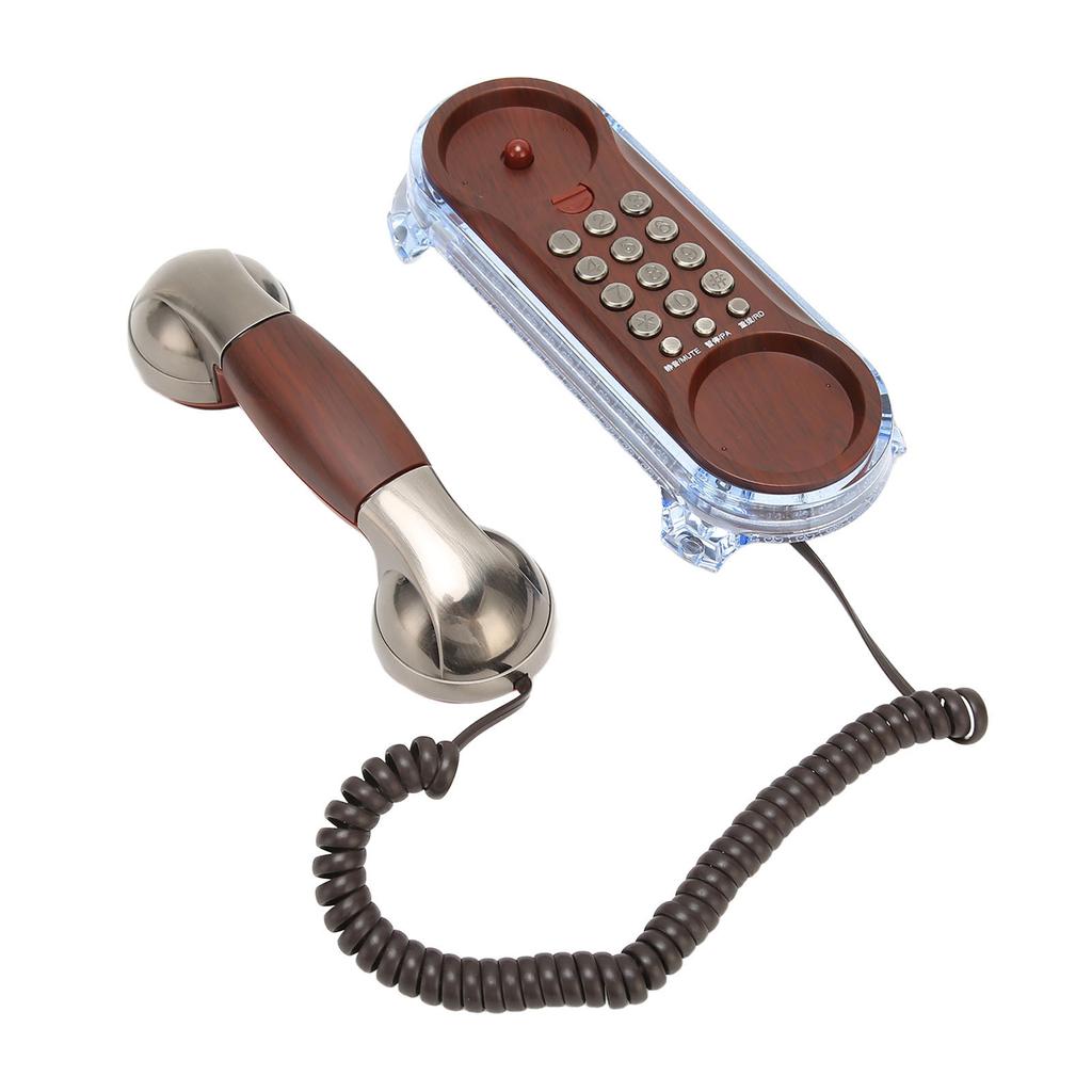 Retro Landline Phone Corded Home Phone Wall Mount Flash Phone for Home School Office Factory Hotel Cobalt Nickel