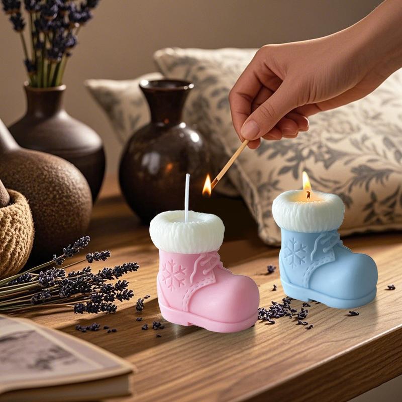 Christmas Handmade Candles Party Decoration Aromatherapy Christmas Gift Room Fragrance Festive Atmosphere 6x6.5x4.5cm