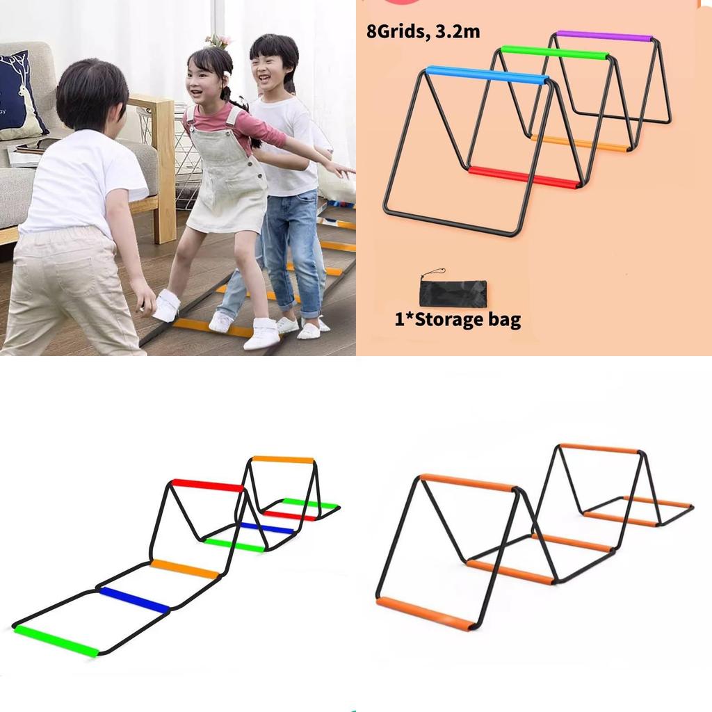 Multifunktionell Fjärils Agilitetsstege Färgglatt Hoppnät Utrustning För Barnträning