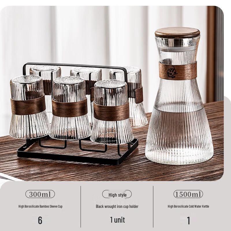 Jiakangming Chinese Style Heat-Resistant Glass Cup Set