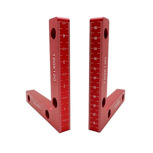 Ansimple Right Angle Ruler, Set of 2, Corner Clamp, L-Shaped Clamp, Fixing Tool, 90 Degree Right Angle, Woodworking, Perfect Square, DIY Tool, Aluminu