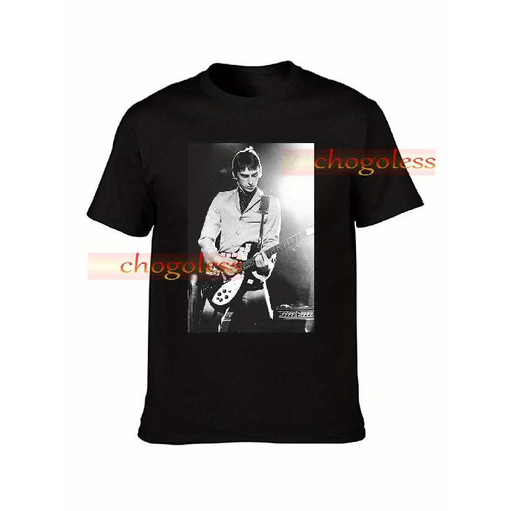 Men S Vintage Paul Weller The Jam & The Style Council Mod Style T-Shirt - Black Music Band Tee with Iconic Album Cover Design, Short Sleeve Round S чёрный