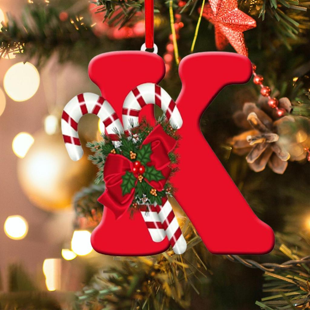 Alphabet-Christbaumschmuck für Feiertagsdekoration und Feiern