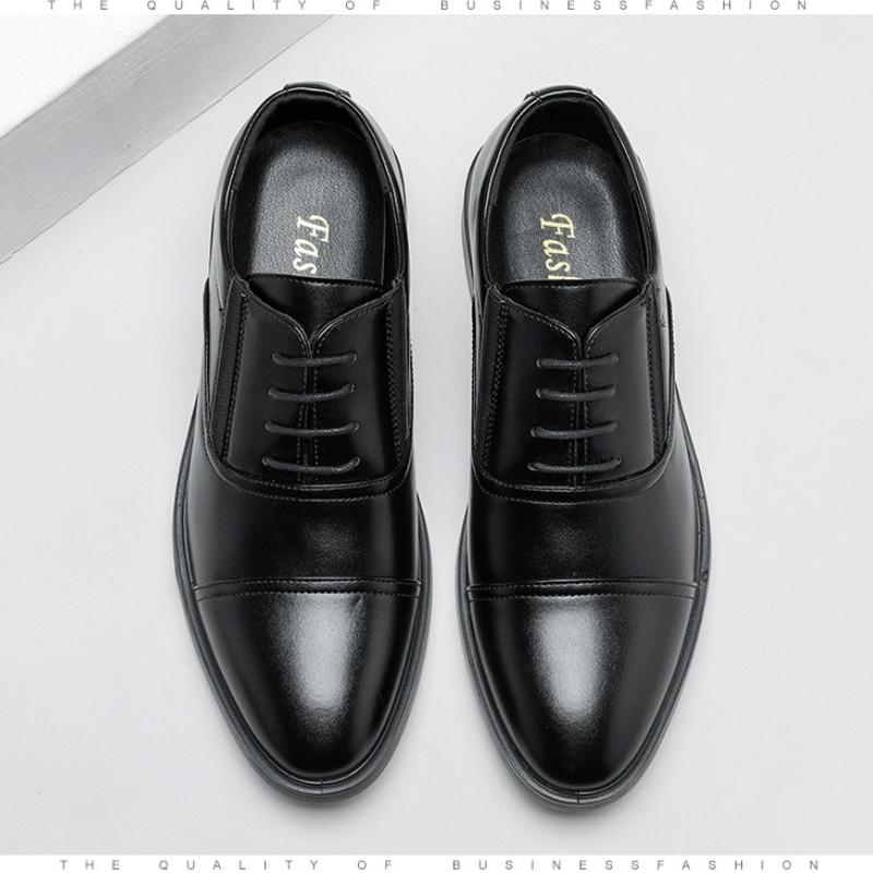 Sapatos Derby Masculinos da Moda Outono Estilo Britânico Sapatos Sociais Formais Sola Antiderrapante Oxfords Masculinos Design de Painel de Contraste