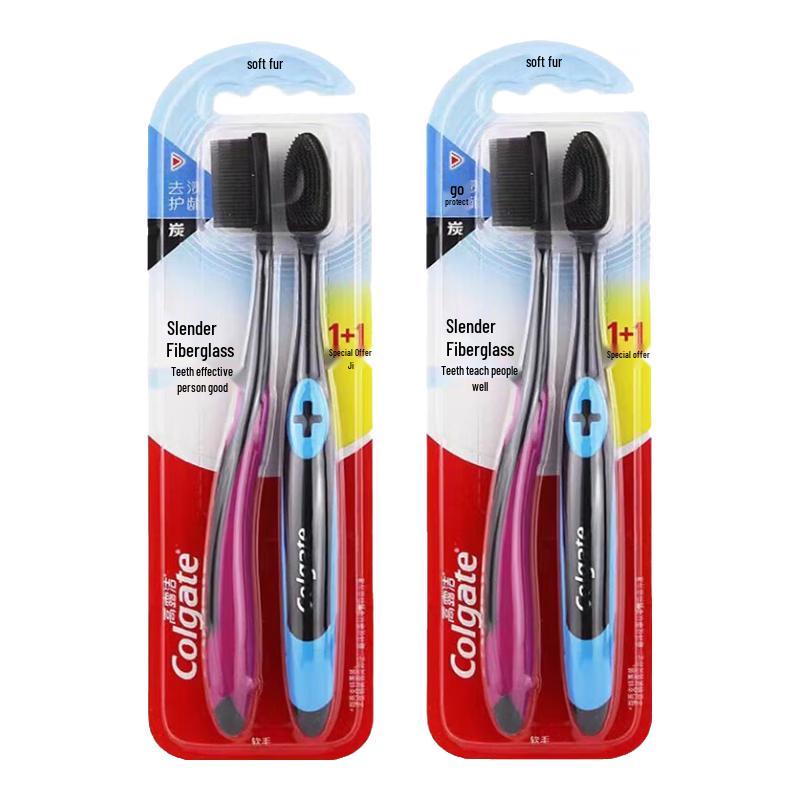 Colgate Slim Soft Charcoal Toothbrushes