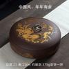Modern Purple Sand Ceramic Tea Pot Gilded Flower Porcelain Storage Jar Household Candy Coffee Bean Sealed Jar Storage Container