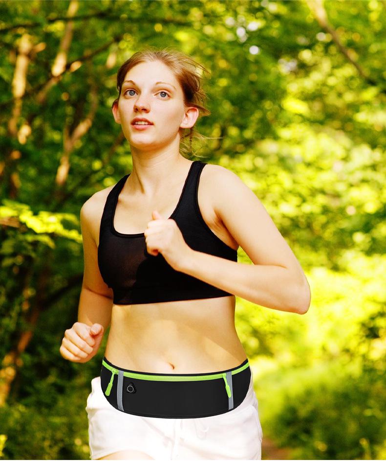 Widened Waterproof Reflective Waist Bag with Three Pockets for Outdoor Sports, Running, and Cycling