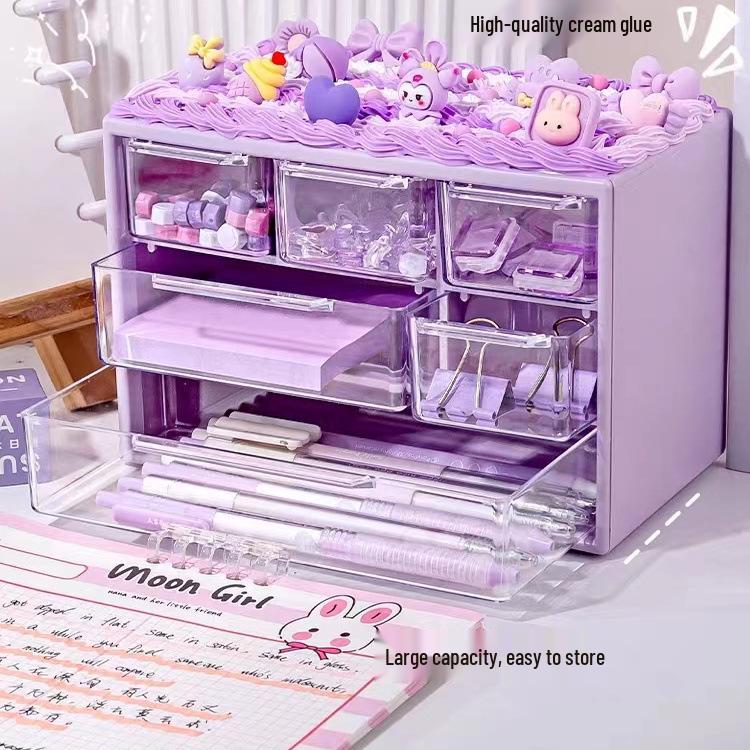 DIY Cream Glue Jewelry Box: Creative Nine-Grid Storage for Living Room or Bedroom