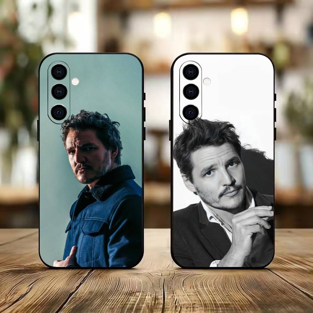 P-Pedro Pascal Phone Case Black Silicone Soft For Samsung Galaxy A73,A72,A71,A70,A53,A52,A51