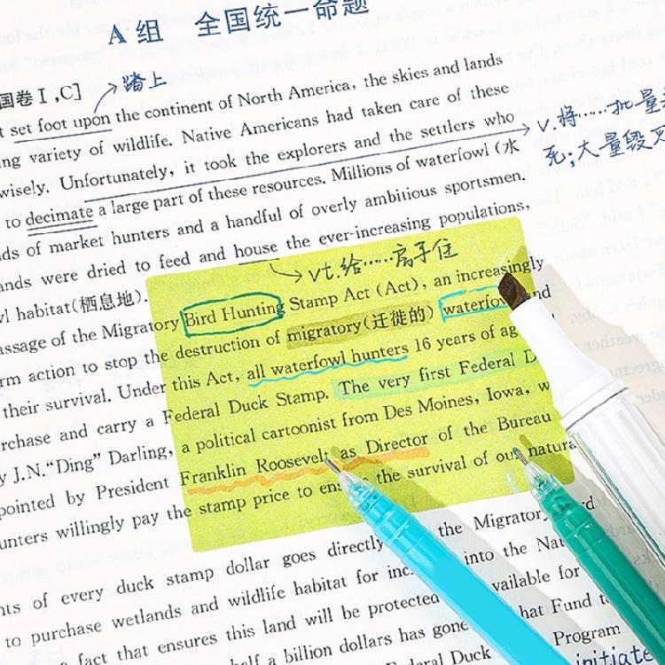 Pull Out Sticky Notes for Writing 150 Sheet Note Memo Pad Pearlescent Adhesive Note Paper for Office Suplies