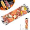 Tragbares Edelstahl-Grillset mit Grillkorb, BBQ-Koch-Grillkorb, Outdoor-Grillkorb, Outdoor-Camping-Grillzubehör