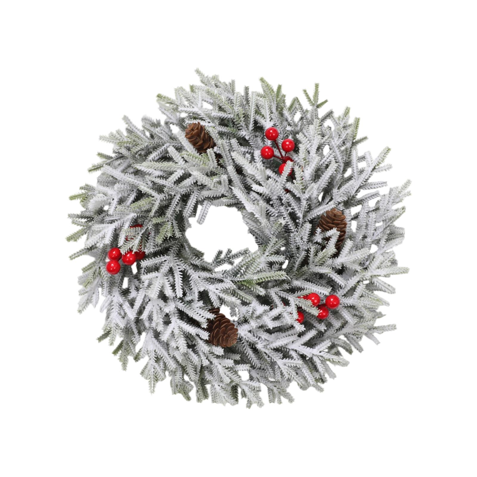 

Festive Christmas Decoration Wreath Holiday Decoration Candlestick Garland One Size