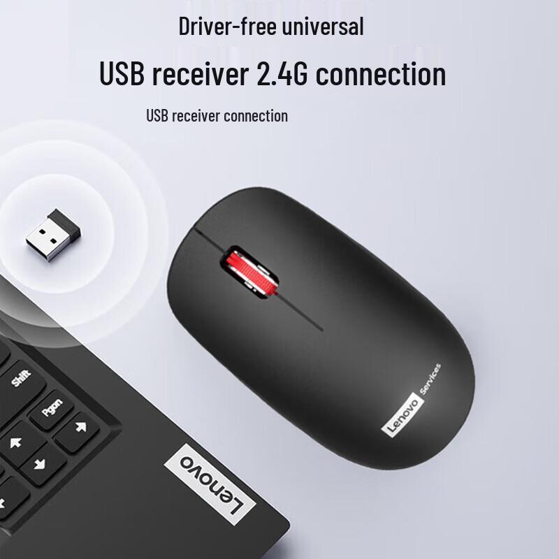 Lenovo MG51 Ergonomic Portable Wireless Mouse
