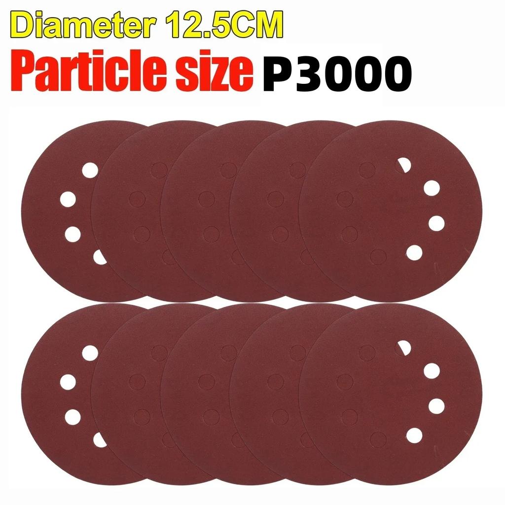 Universal 8 Hole Sanding Discs 125mm Sandpaper for Metal Wood Glass Sander Polishing Pads Home Abrasive Tools 40~3000 Grit