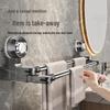Yipan Rotating Suction Cup Double-Bar Ret Retractable Towel Rack