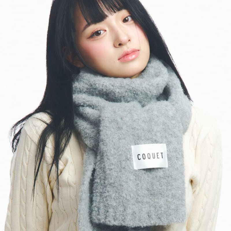 

COQUET HEAVY LONG CURL MUFFLER CHARCOAL CHARCOAL