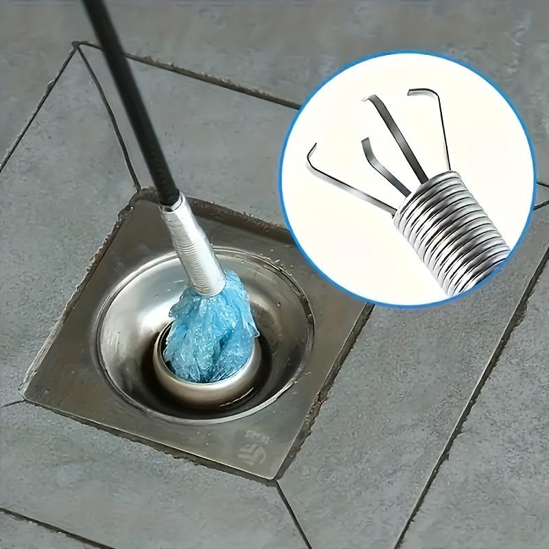 1pc Drain Snake Toilet Unclogger Household Toilet Drain Claw Tool with 4 Claws Pipe Snake Flexible Handheld Drain Grabber