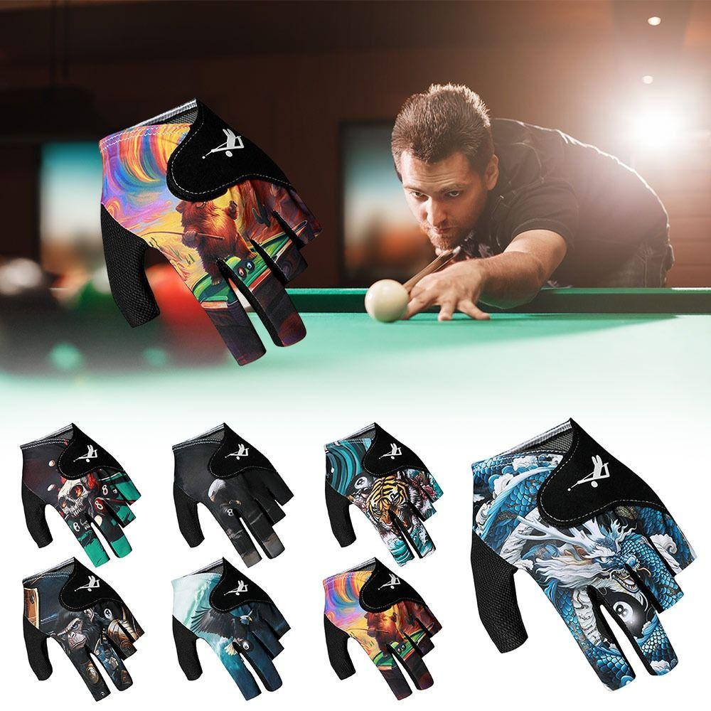 Elastic Half Fingers Glove Left Hand Billiard Training Gloves  Fitness Accessories