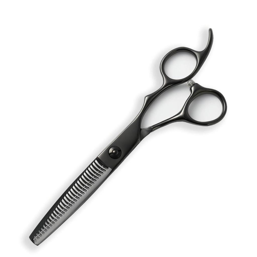 DEEDS GTZ Sword Black Titanium Scissors and 630CT Thinning Scissors Approximately Thinning with Dedicated Case Set Hairdressing Thinning Scissors [PF]