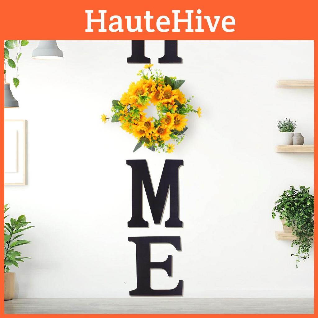 Letter Sign Wooden Sunflower Home Wall Decor For Harvest Festival Celebration