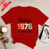 All Original Parts Vintage 1976 Tshirt 50th Birthday Gift Gift Unisex Wounisex Best Friend Shirt Allmatch Printed Tshirt Tops