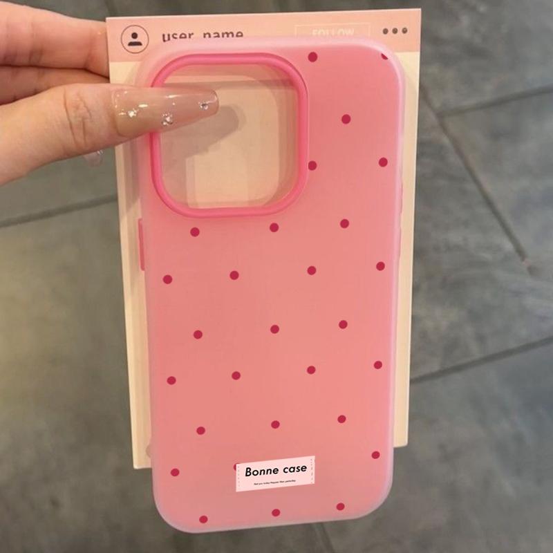 Cute White Polka Dots Design Phone Case for Xiaomi Redmi Note 14 13 12 Pro Plus 5G 12S 11 10 Redmi 14C 13C 2-in-1 Matte Cover