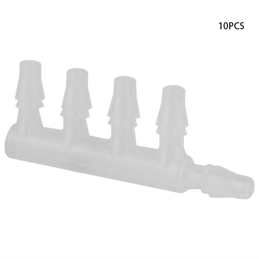 10PCS Plastic Transparent Aquarium Pump Five Way Hose Connector Fish Accessory