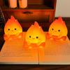 Cozy Dorm Room Decoration Cartoon Fake Campfire Night Light, Cute Warm Glow Bedside Unique Birthday Gift for Girls Boys Ornament, Portable Lamp
