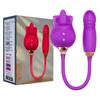 Dual-Head Vibrating Rose: Telescopic, Licking & Sucking Pleasure Toy for Women
