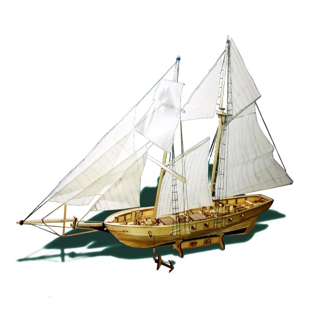 DIY Ship Assembly Model Kits Wooden Sailing Boat Scale Model Decoration for Kids Adults