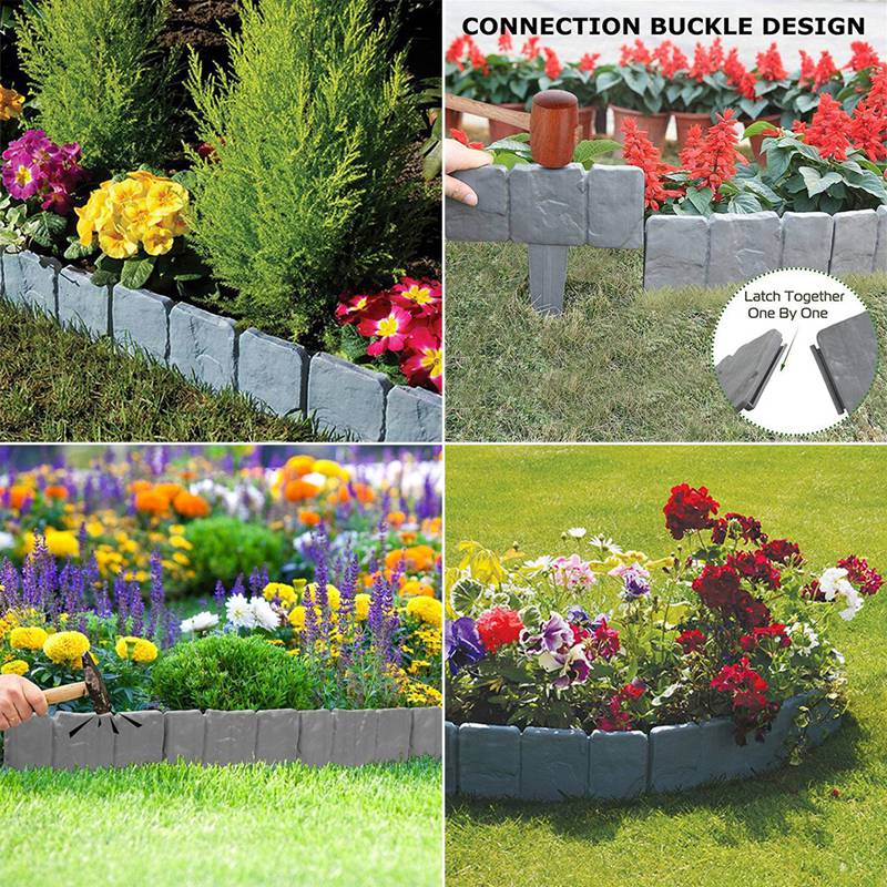 Foliner Pelouse Bordure en Pierre Pavé Bordure De Jardin Bordure Bordure Effet Jardin Bordure en Plastique Marteau Pelouse Cour Fleur Lit Décor 20pcs Foliner Pelouse Bordure en Pierre Pavé Bordure De Jardin Bordure Bordure Effet Jardin Bordure en Plastique Marteau Pelouse Cour Fleur Lit Décor 20pcs