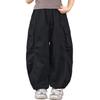 LUSON Chen Da Zhu Children's Clothing, Girls' Cargo Pants, New Style for Older Kids, 2025 New Trendy Loose-Fitting Sports Pants for Girls