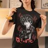 Gantz Kei Kurono Anime Tshirt Mens and Womens Summer Cotton Loose and Fashionable Round Neck Short Sleeved Top