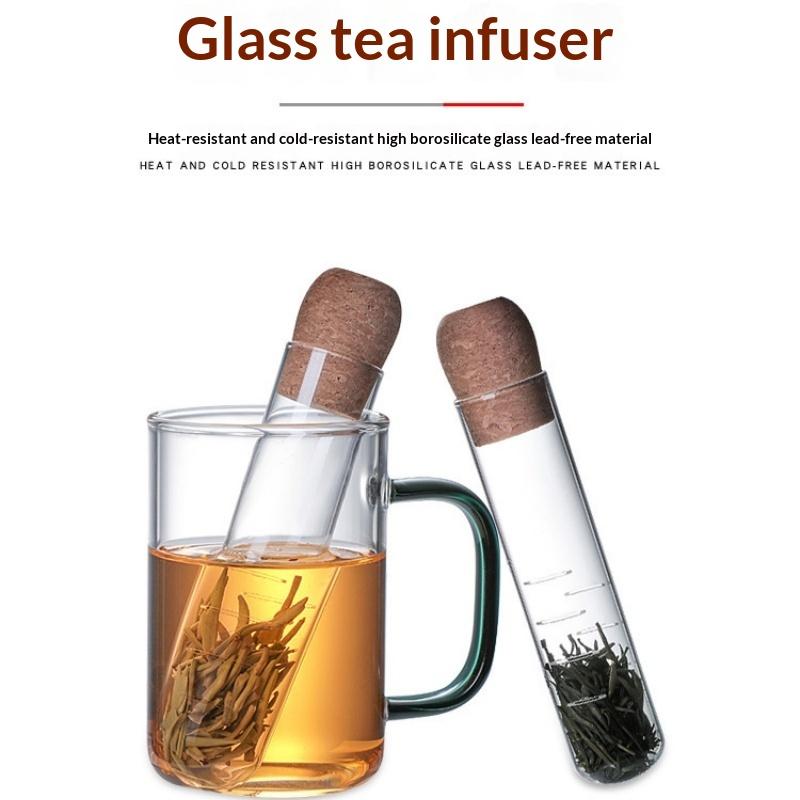Eco Friendly Glass Tea Infuser Creative Tea Filter Sieve Heat Resistant for Gift Giving Loose Leaf Herb Tea Making