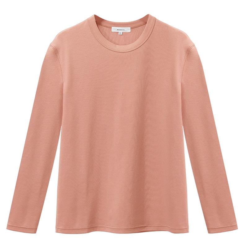 Johnature Einfache Feste Farbe Frauen Tops Casual Lose Volle Hülse Baumwolle Render Weibliche T-shirts