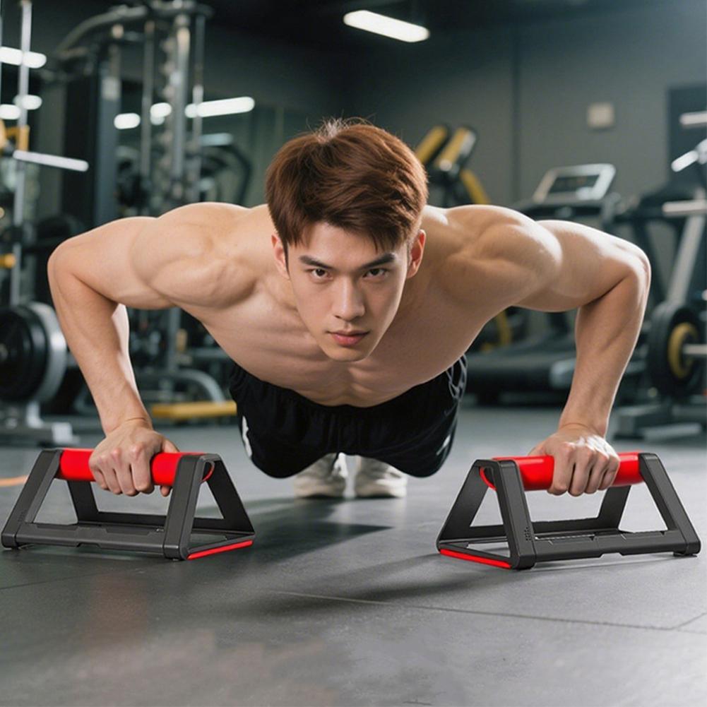 2Pcs Push-up Stand Push Up Bar Non Slip Pushup Handles Heavy Duty Push Ups Rack Ergonomic Gym Exercise Equipment blu