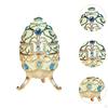 Enameled Jewelry Box Display Ornament Easter Decor Egg Style for Pendants